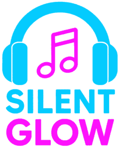 Relaxing music with headphones promoting silent glow therapy at Operation Glow.