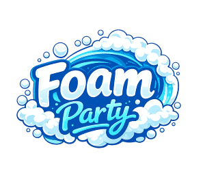 Foam party event with bubbles and water splash for fun and entertainment.