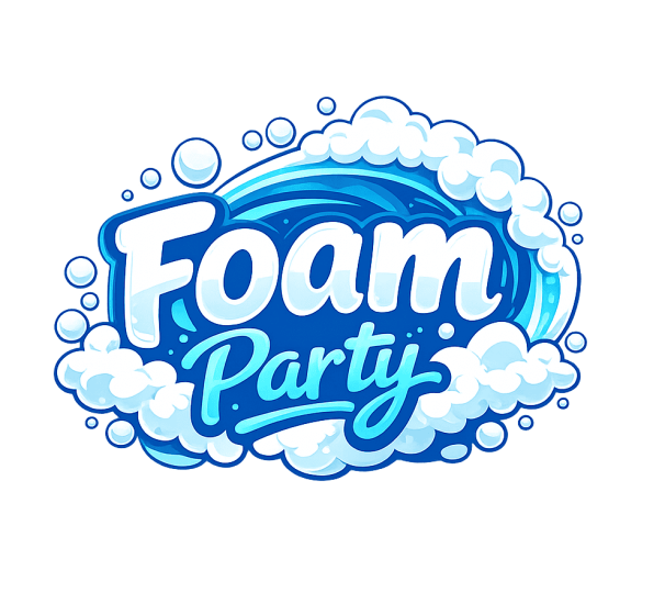Foam party event with bubbles and water splash for fun and entertainment.