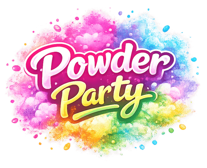 Powder Party colorful powder explosion for celebration and fun.