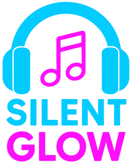 Relaxing music with headphones promoting silent glow therapy at Operation Glow.