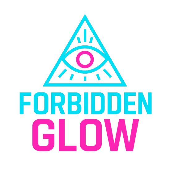 OPERATION GLOW logo with eye and triangle design, emphasizing wellness and beauty.